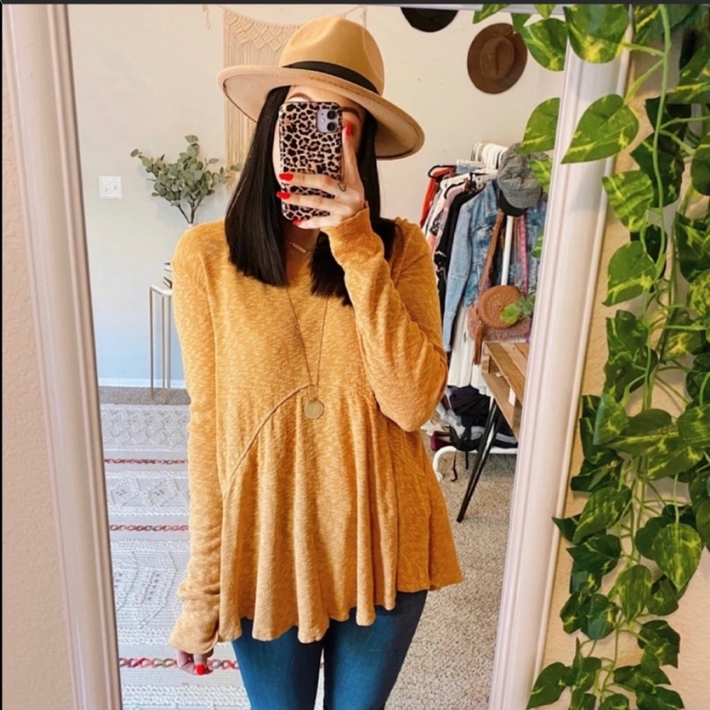 Anthropologie Left of Center Tunic Sweater Top Sz XS Flowy Earthy Boho r…